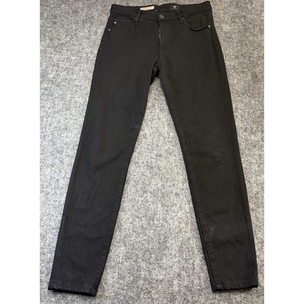 AG Adriano Goldschmied‎ The Farrah High-Rise Skinny Jeans Black Size 28R